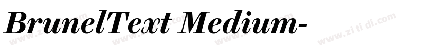 BrunelText Medium字体转换
